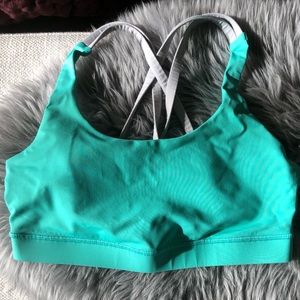 Mint Green with Gray Strap Lululemon Energy Bra